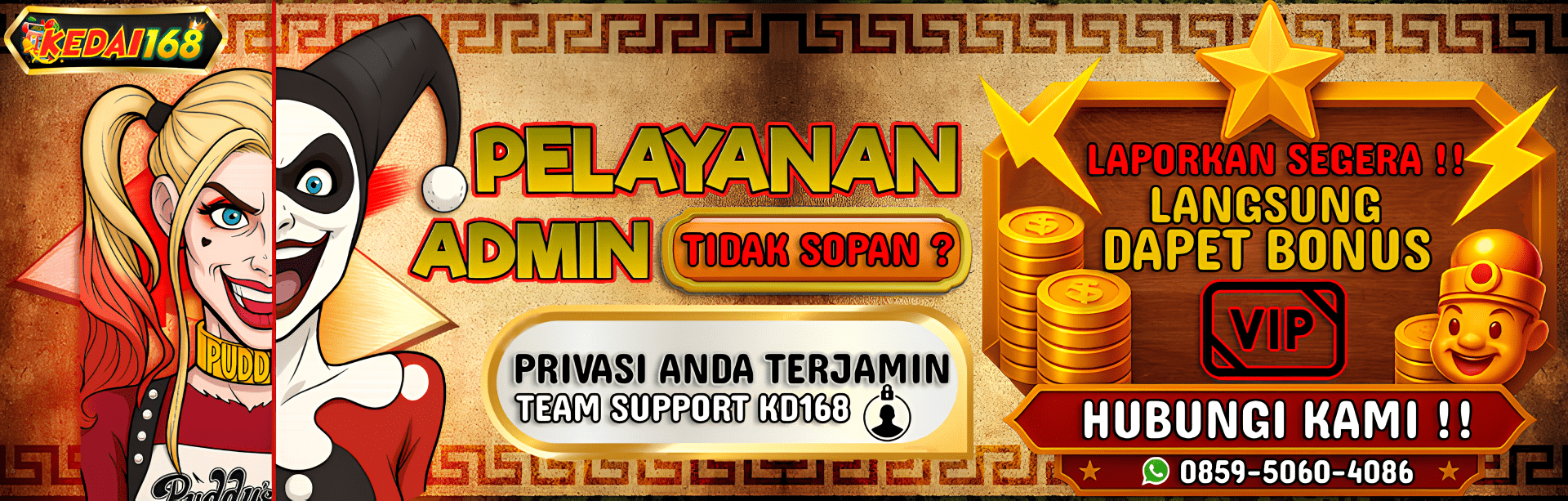 LAPORKAN PELAYANAN TIDAK SOPAN ADMIN